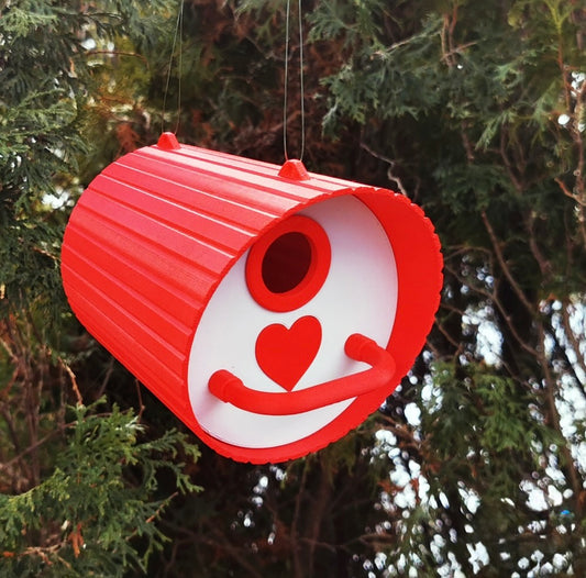 Classic & Simple Bird Box – Cute 3D Printed Outdoor Hanging Bird House | Fun Garden Decor | Gift For Mum | Nest Box