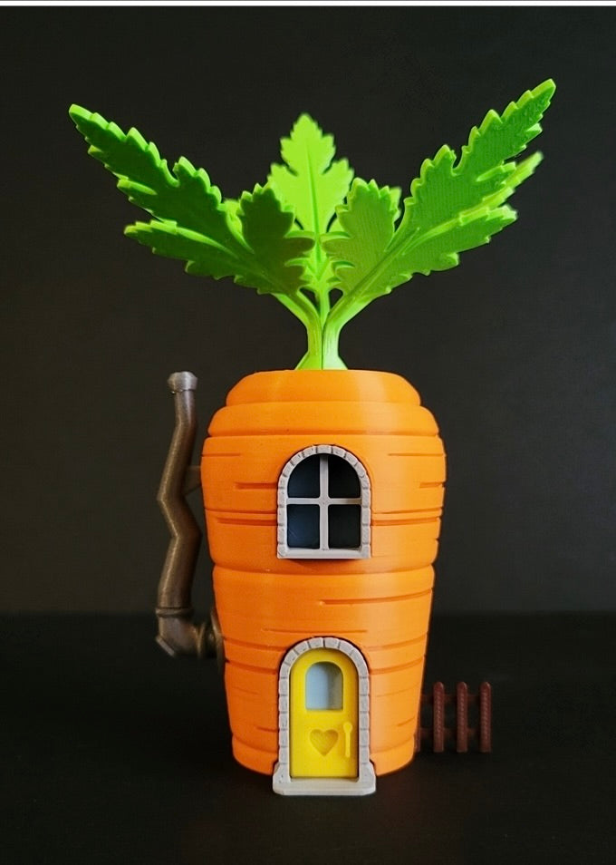 Carrot Fairy House Garden Ornament