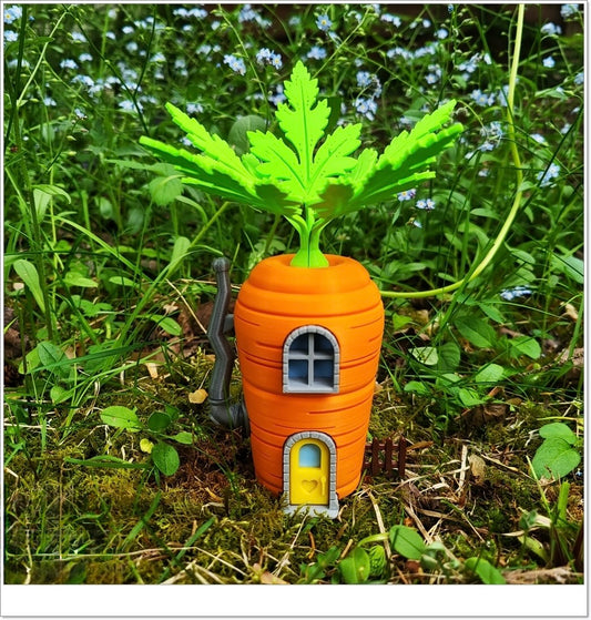 Carrot Fairy House Garden Ornament
