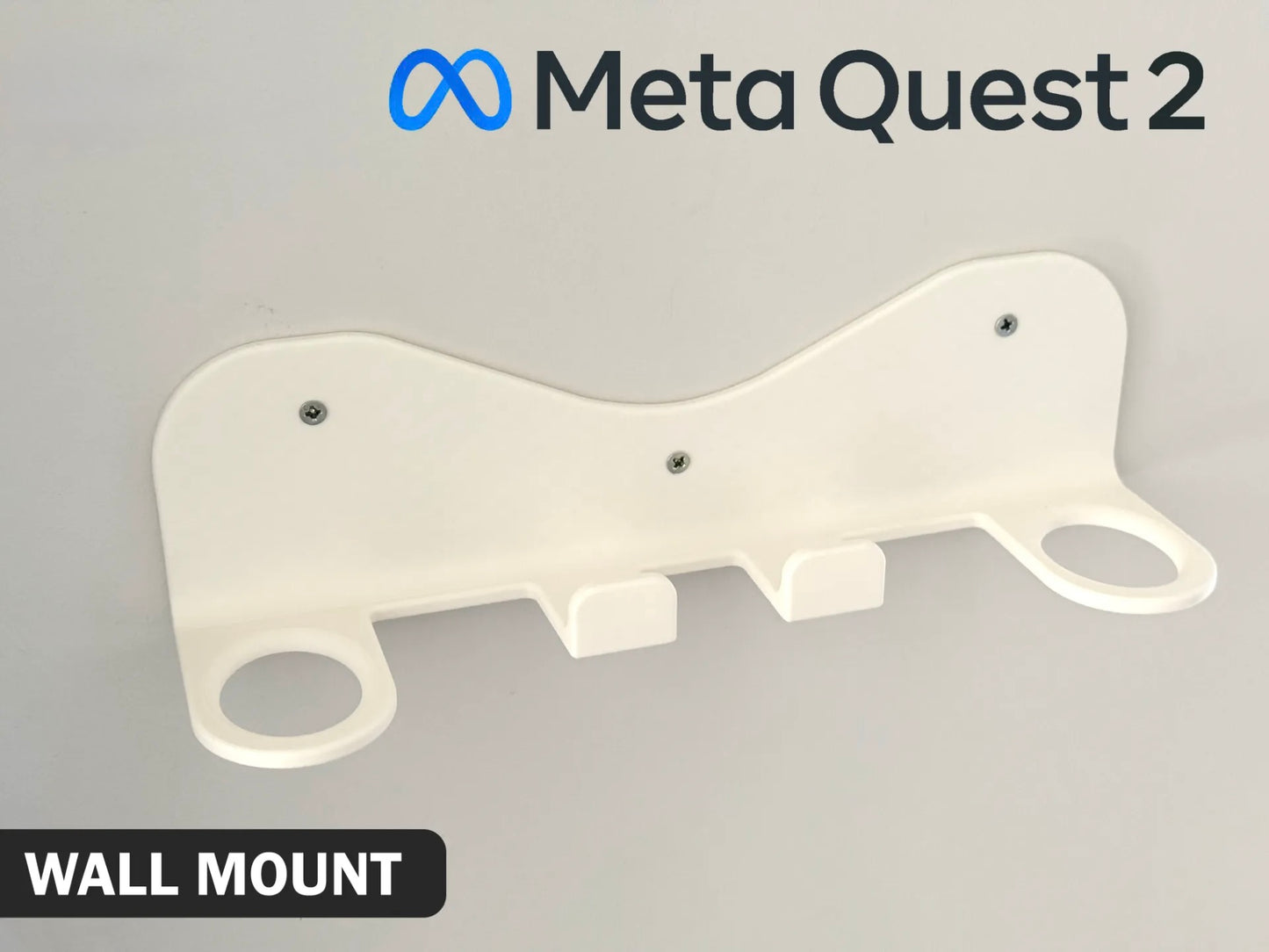 Wall Mount for Meta Quest 2 | VR Headset Holder | Game Controller Storage