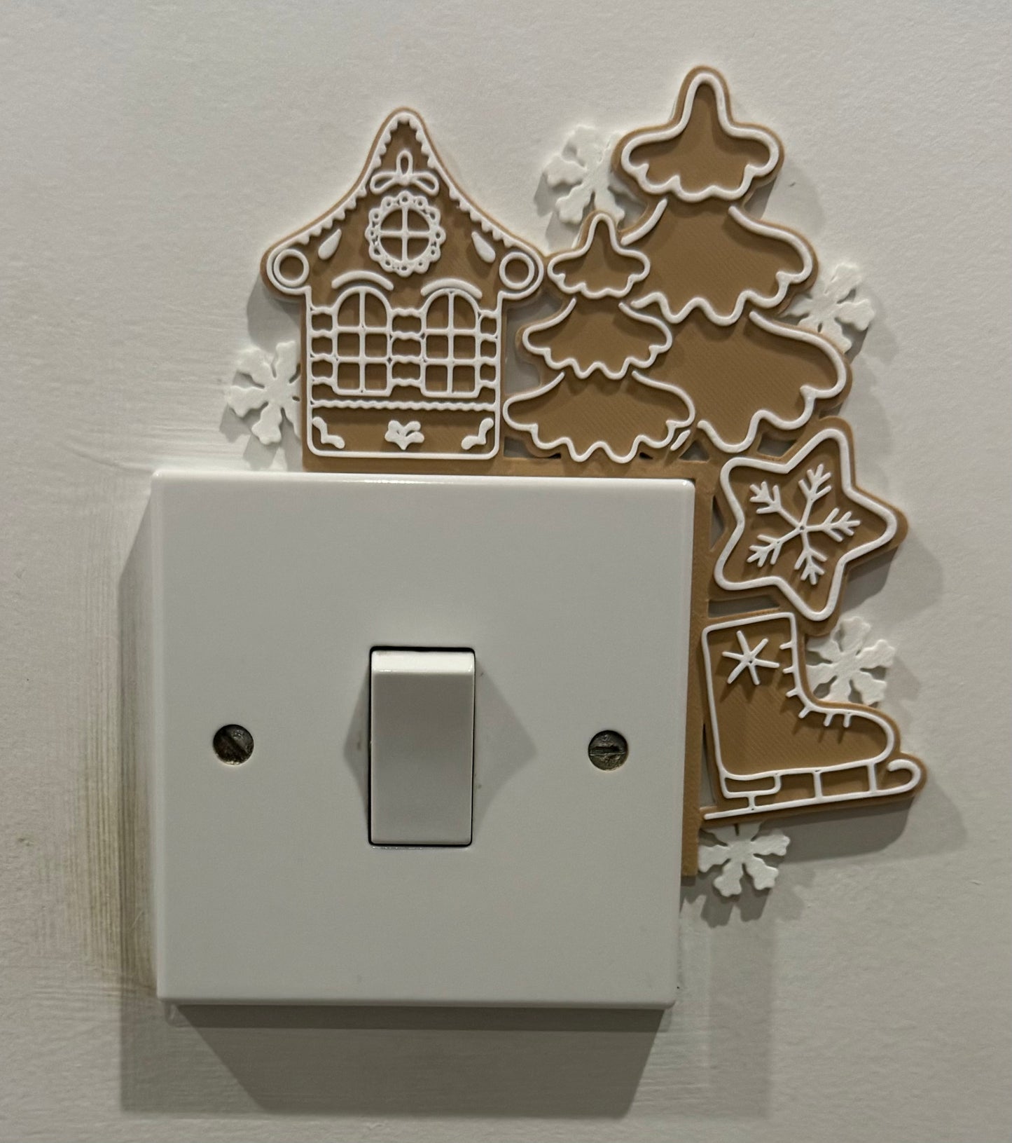 Gingerbread House Door & Light Switch Corner Decoration | Xmas Door Frame Decor | Gingerbread Man Christmas Decoration | Festive Home Decor