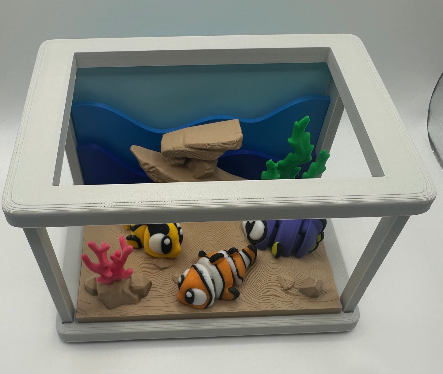 3D Printed Flexi Angel Fish | Dory Inspired Fidget Toy | Desk Buddy | Keychain | Nemo Fish Gift | Articulated Blue Tang Toy