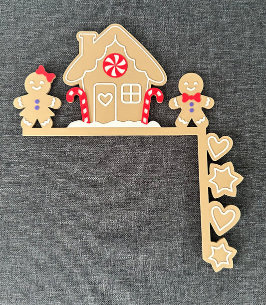 Gingerbread Man Door Corner Decoration | Xmas Door Frame Decor | Gingerbread Man Christmas Decoration | Festive Home Decor