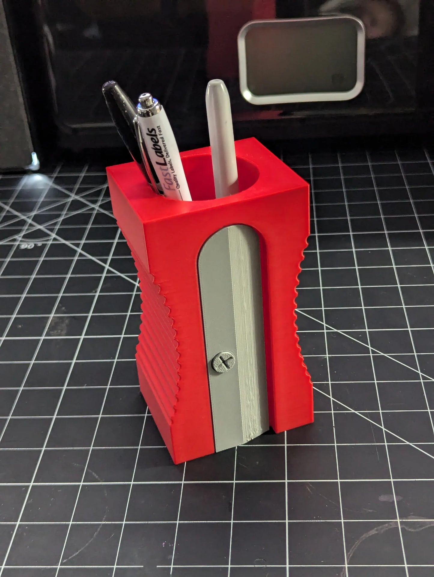 Pencil Sharpener Desk Organiser | Desk Tidy | Pen and Pencil Holder | Classroom Decor | Teacher | Back To School | Art Class Supplies