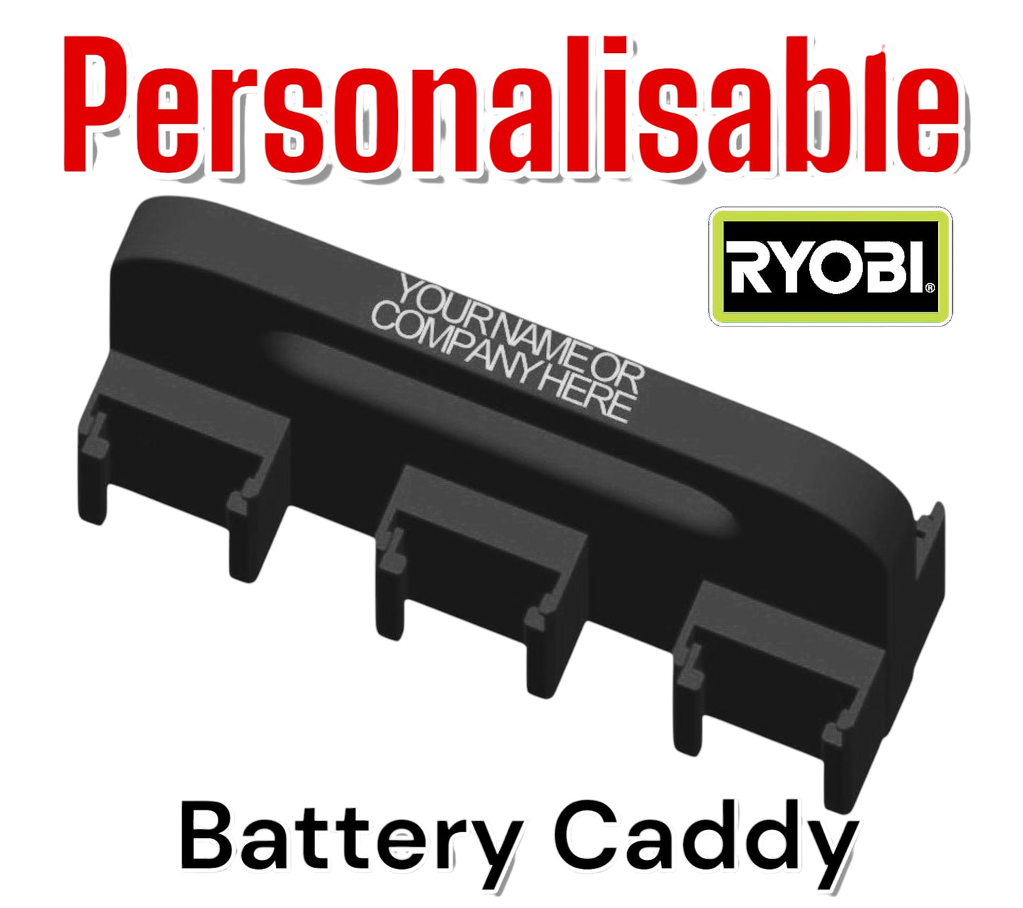 Ryobi One+ 18v Battery Carrier for 4 or 6 Batteries | DIY Gift | Builders Gift | Gift For Dad | Personalisable