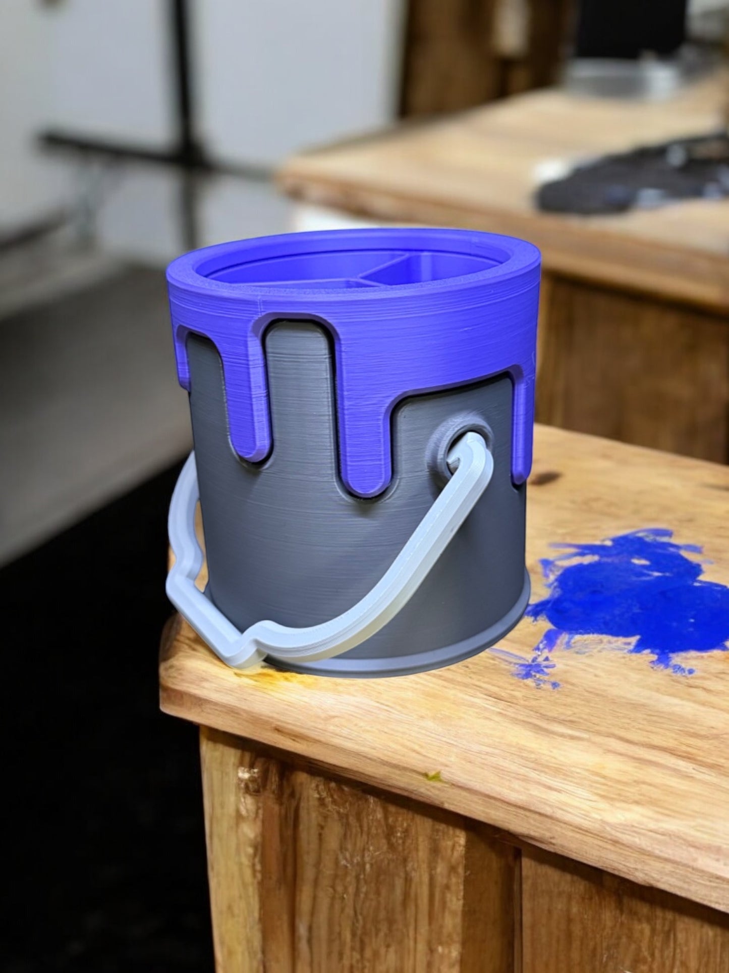 Drippy Paint Desk and Artists Organiser | Available in Multiple Colours | Artists Gift | Desk Organiser | Art Studio