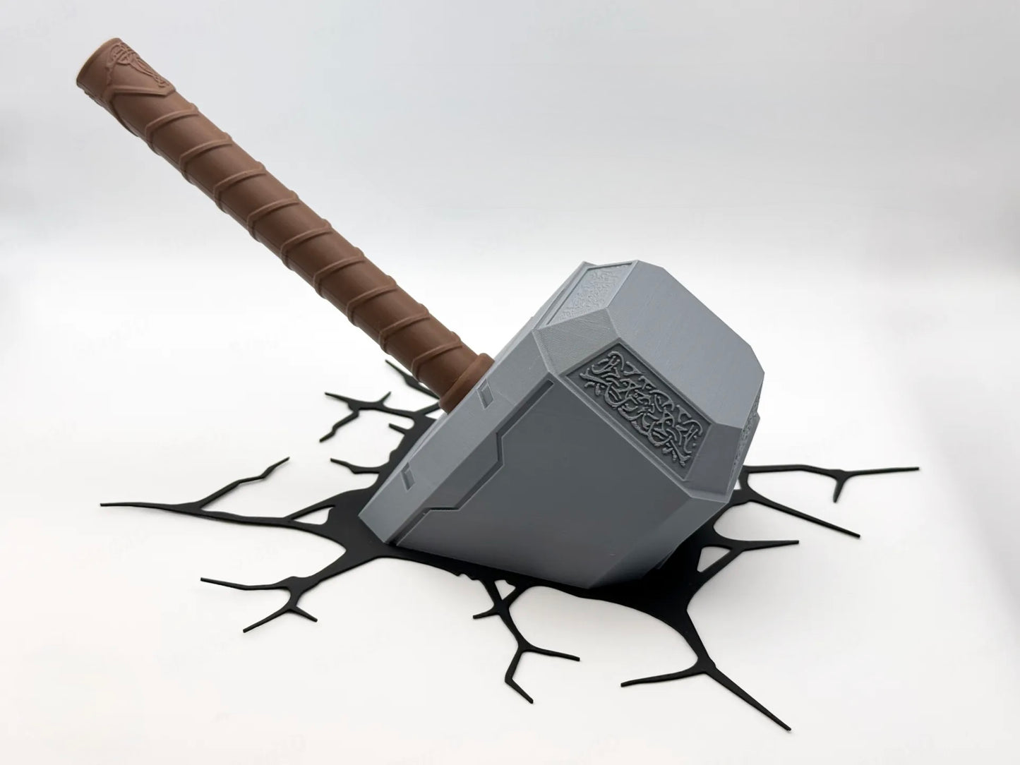 Mjölnir Inspired Viking Hammer | 3D Printed Norse Mythology Wall Decor | Unique Wall Art Gift | 3D Wall Art | Superhero Room Decor | Thor Hammer Inspired | Magnetic Mount