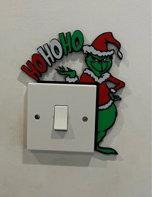 Grinch Door Corner or Light Switch Topper | Christmas Sign | Xmas Decoration | Festive Wall Art