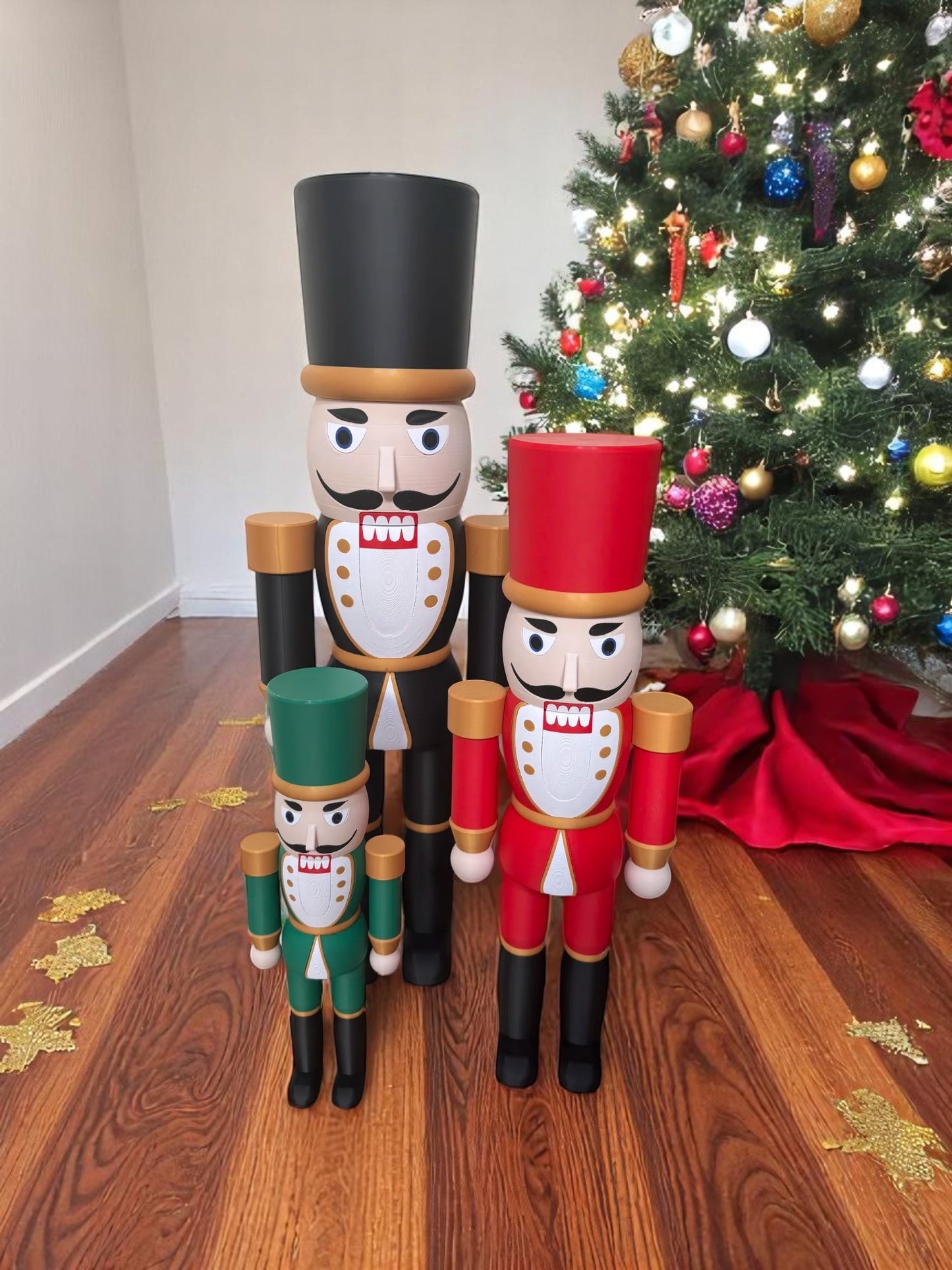 Nutcracker Figures – Christmas Decoration Set - 3 Sizes