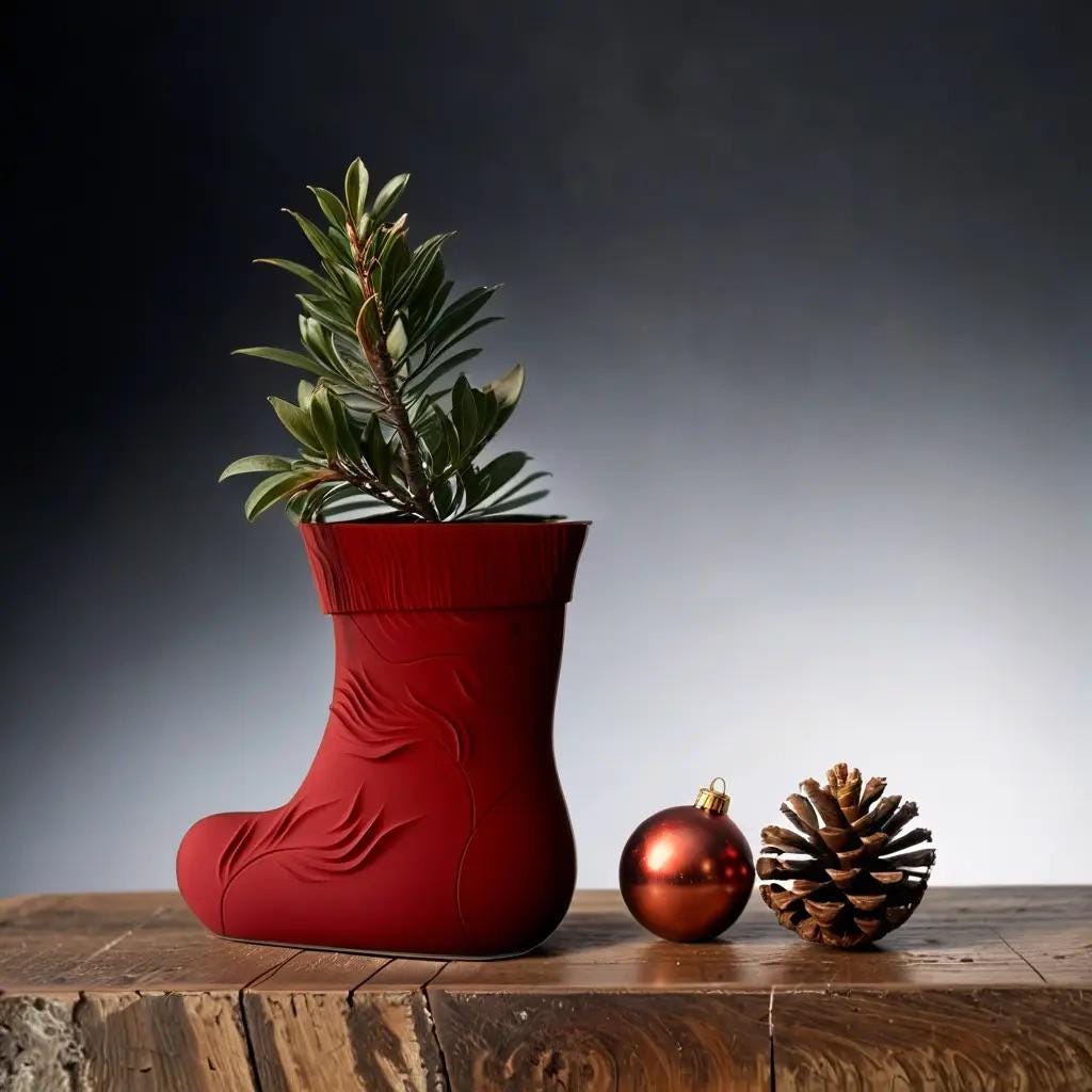 3D Printed Christmas Stocking Vase