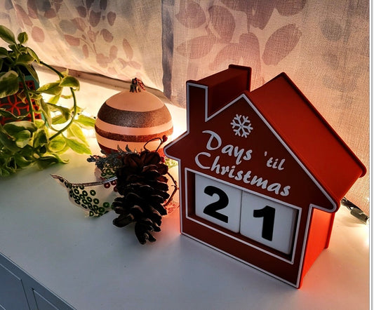 Advent Calendar Christmas House Countdown Timer