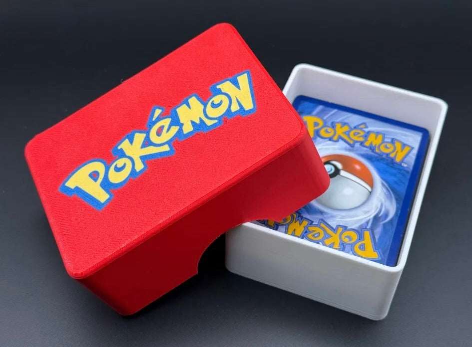 Pokemon Card Storage Box | Holds 100 Cards | 3D Printed Case | Gift for Gamers | Pokeball Deck Box