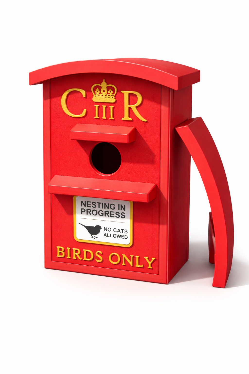 UK Postbox Bird Box | Unique Birdhouse for Gardens & Bird Lovers | Garden Decor | Nest Box