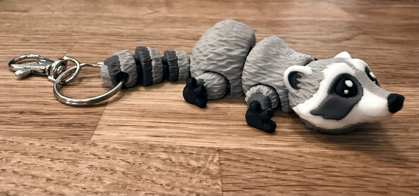 Adorable Articulated Raccoon | Desk Toy | Keychain | Sensory | Fidget Toy | MMMini | MatMire