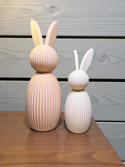Easter Bunny Japandi Decor | Ribbed Rabbit Ornament | Easter Decor | Two Sizes | Multiple Colours