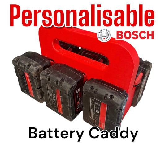 Bosch ProCORE / GBA 18v Battery Carrier for 4 or 6 Batteries | DIY Gift | Builders Gift | Gift For Dad | Heavy Duty | Personalisable