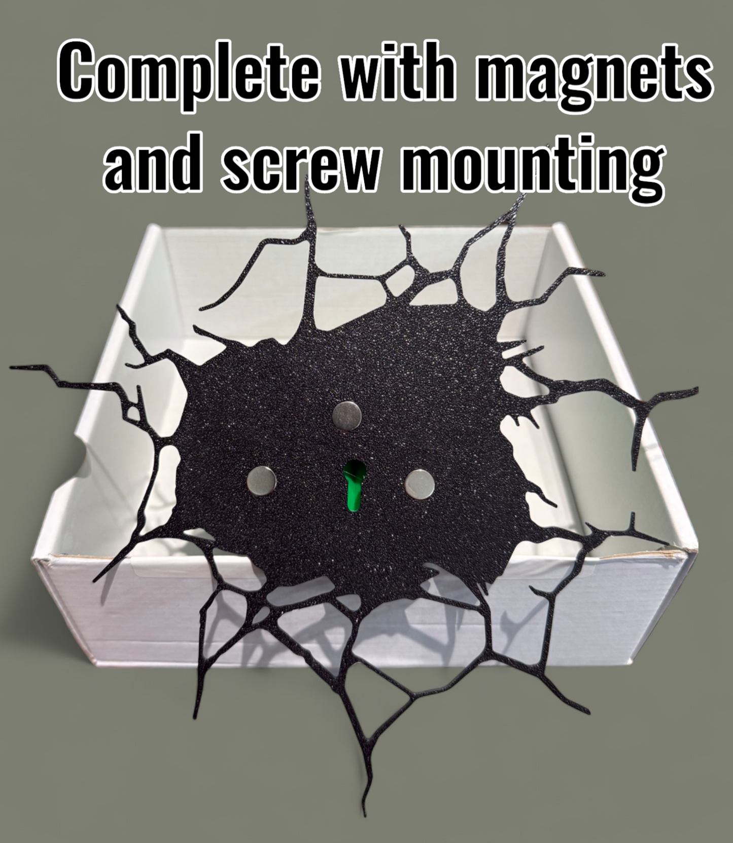 Hulk Smash Wall Decor | 3D Wall Art | Superhero Room Decor | Hulk Fist Wall Mount | Magnetic Mount | Green