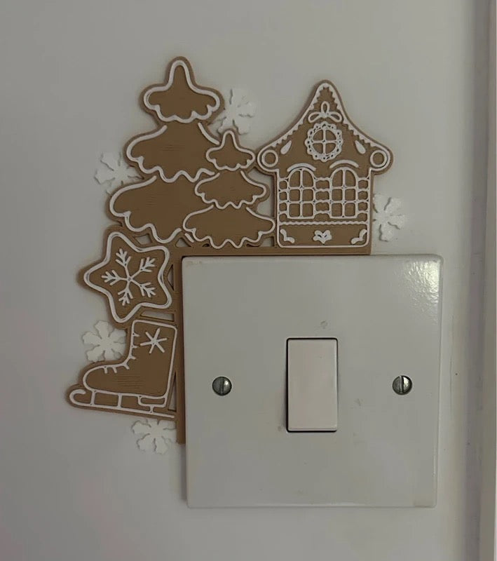 Gingerbread House Door & Light Switch Corner Decoration | Xmas Door Frame Decor | Gingerbread Man Christmas Decoration | Festive Home Decor