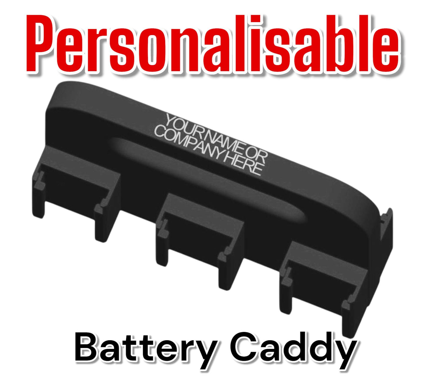 DeWalt XR 18v Battery Caddy Carrier for 4 or 6 Batteries | DIY Gift | Builders Gift | Fathers Day | Personalisable