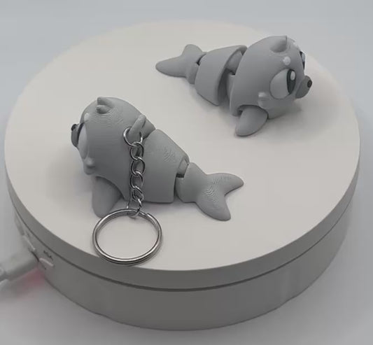 3D Printed Flexi Seal | Articulated Fidget Toy | Cute Desk Buddy | Keychain | Keyring Gift for Seal Lovers