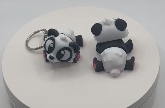 3D Printed Flexi Panda | Articulated Fidget Toy | Desk Buddy | Cute Keychain | Keyring Gift for Panda Lovers